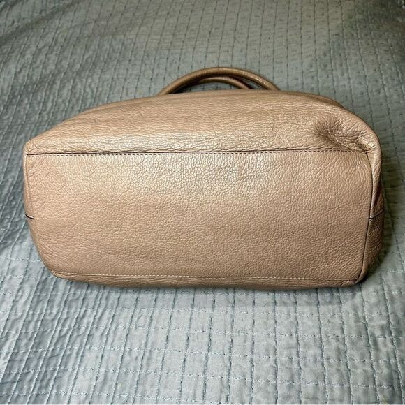 Kate Spade Bag Taupe Gray Leather Satchel, Bexley Stevie, Roomy, Pockets+ - Picture 3 of 9